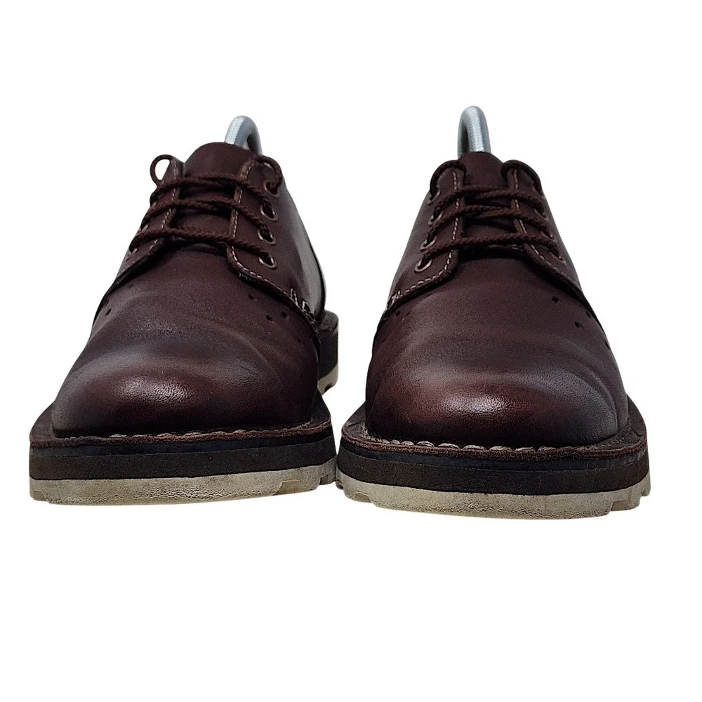 Clarks Derby Shoes 8 Men Darble Walk Brown Leather Cushion Plus Oxford Casual